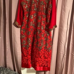 Kurta Pathan I pants dupatta set women size 18